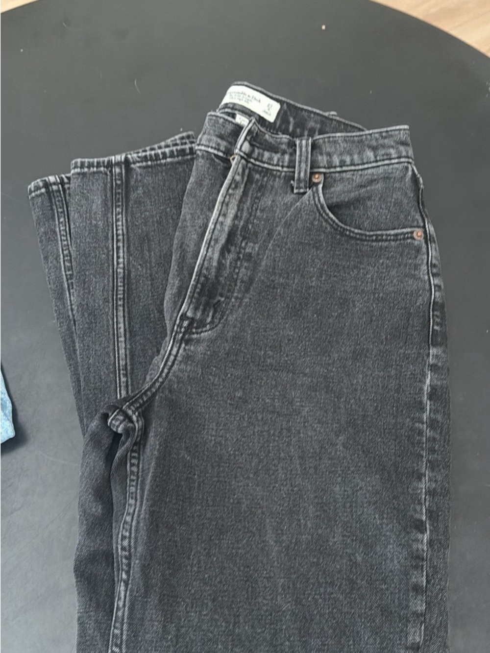 Abercrombie & Fitch Black Washed Slim-Straight Jeans
